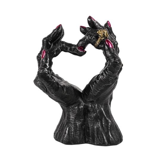 Skeleton Hand Figurine Halloween Gothic Love Heart Gesture Bone Hand