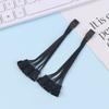 4Pin Pwm Fan Cable 1 To 2/3 Ways Splitter Black Sleeved Extension Cable Connector Pwm Extension Cables