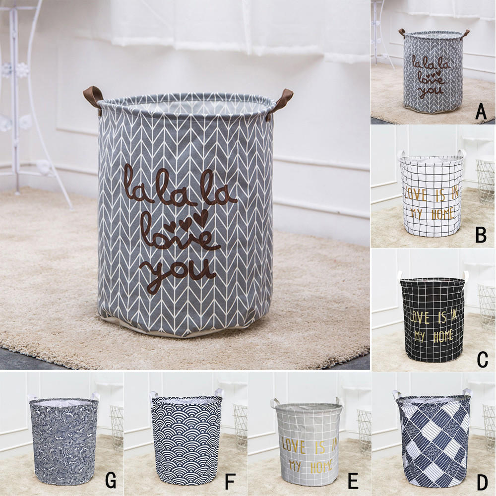 Animal Canvas Sheets Laundry Clothes Basket Folding Storage Box