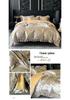 Luxury European Lace Trim Jacquard Silk Bedding Set