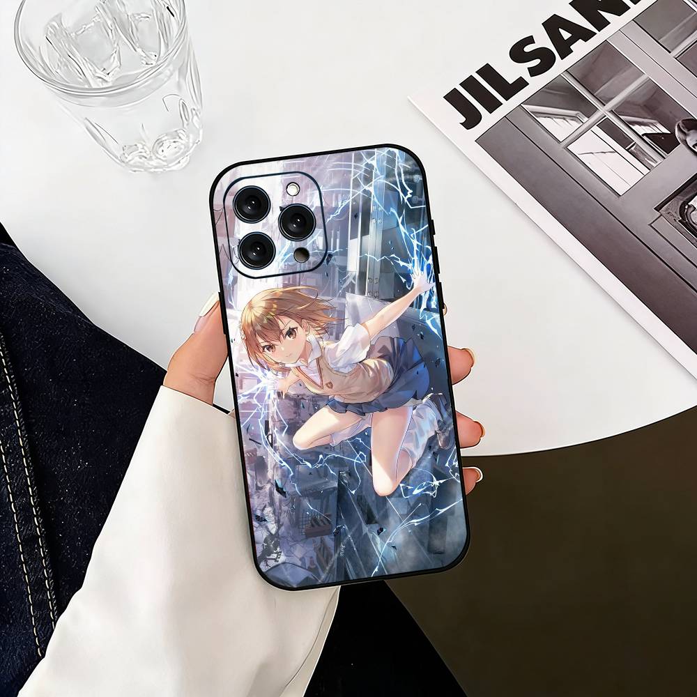 Misaka Mikoto Railgun Electric Warning Style  Phone Case Silicone Soft For IPhone 17 16 15 14 13 12 11 X XR Plus Pro Max Plus