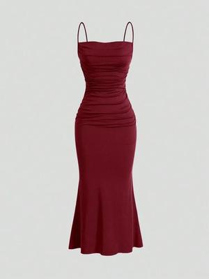 Kleid phumee Slim Fit Plissee Cami Backless AE172