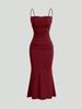 Dress Phumee Slim Fit Pleating Cami Backless AE172