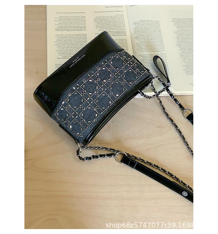 Foreign Style Versatile Retro Denim Handbag, Foreign Style High-end Underarm Stray Bag, New Fashion Chain Messenger Bag
