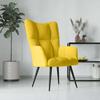 Vidaxl Armchair, Mustard Yellow, Upholstered In Velvet