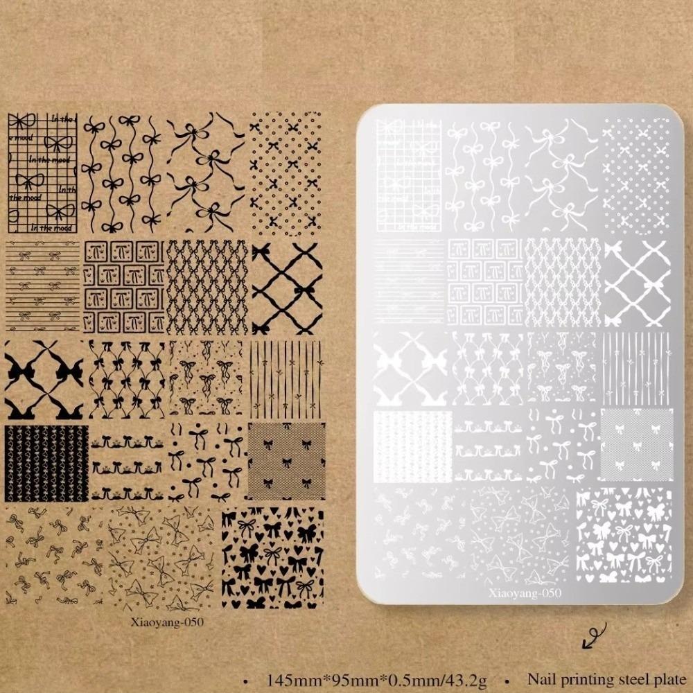 Bowknot Patterns Nail Decal Sheets Kawaii Bow Image Nail Art Stencil For French Manicure