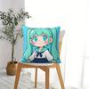 Hatsune Miku Anime Throw Pillow, Digital Print, Includes Pillow Core, Decor For Sofa Bedroom, Ideal Gift For Anime Fans