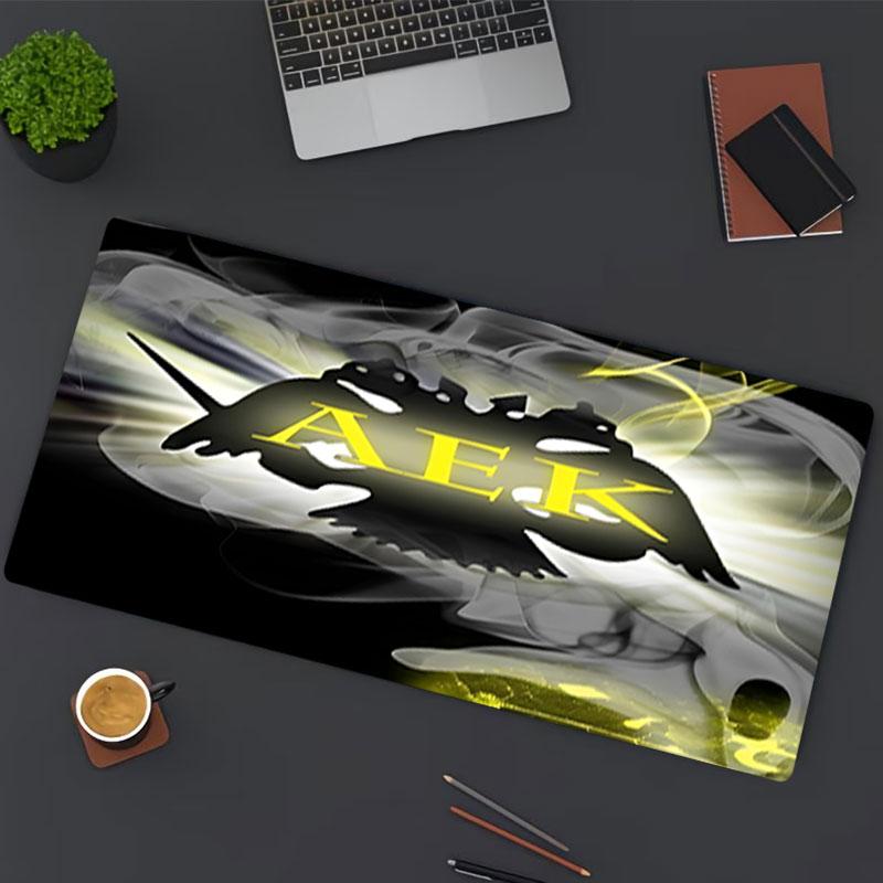 AEK Aten FC Trykt Musematte, for Tastaturmatte Bærbar PC-matte for Kontor Hjemmebruk, Skrivebordsdekorasjon, Perfekt Bursdagsgave for Spillere