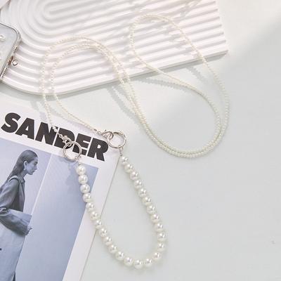 Universal Phone Lanyard Long Crossbody Necklace Chain Pearl Phone Straps Anti-Lost Hanging Rope For Phone Case Keychain Pendant