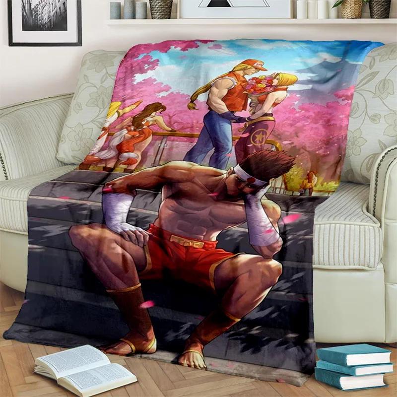 Street Fighter Retro Game SF Gamer Deken, Zachte Plaid voor Huis Slaapkamer Bed Bank Picknick Reizen Kantoor Dekentje Kinderen
