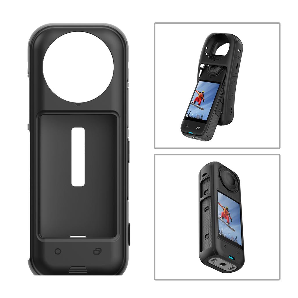 Black Silicone Case Cover for X4 Cameras Case Scratches Resistant Lens Caps Comfortable Camera Cover Ensure Safety