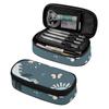 Pen Case Compact Shape Durable 300D Polyester Smooth Zipper with Mesh Pocket Removable Divider and Pen Slots for Boys Girls