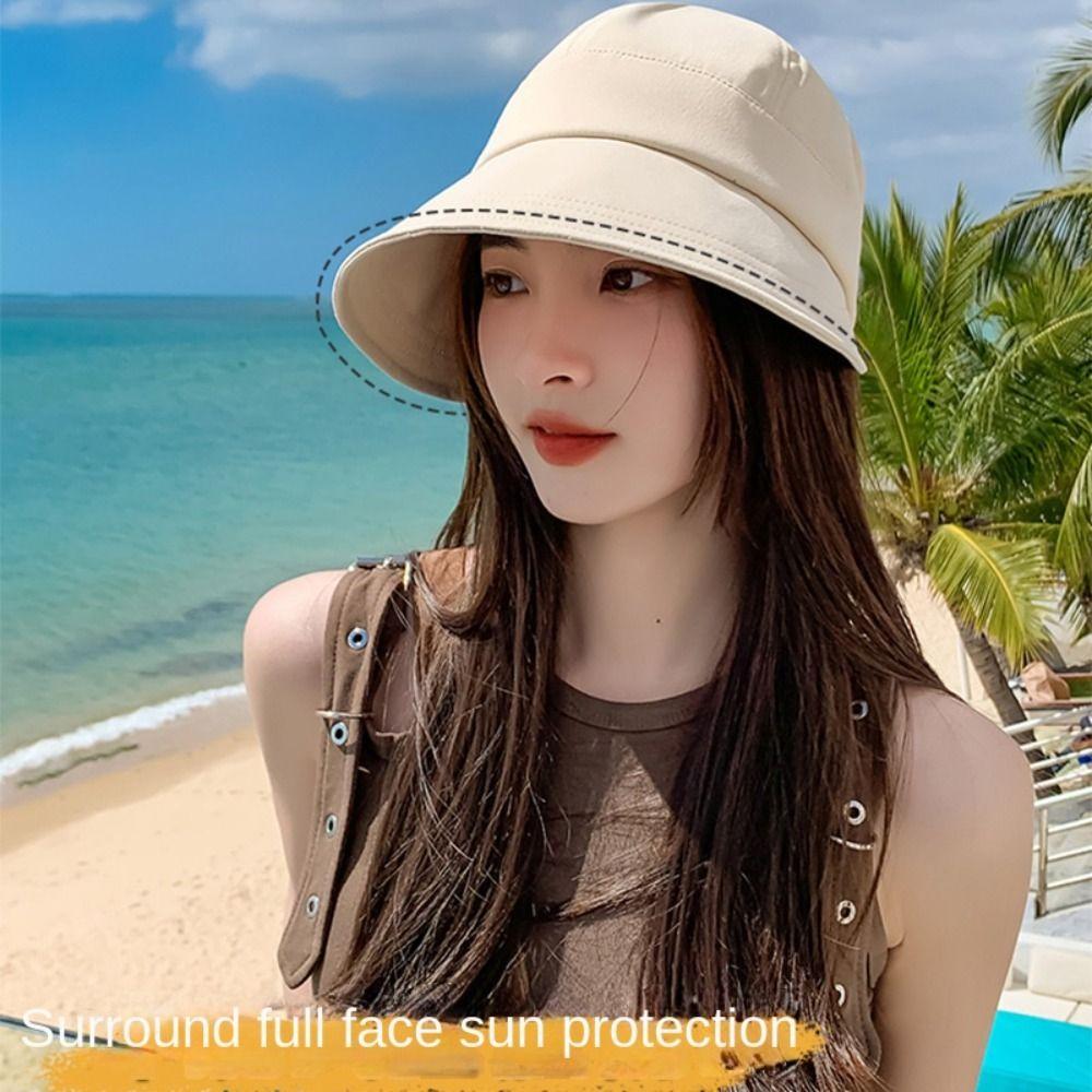 Anti-UV Sun Hat Ponytail Hat Fisherman Cap Fashion Beach Caps