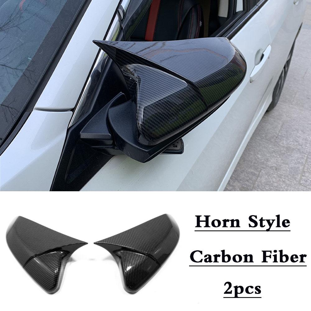 Car ABS Chrome Stick Rear View Rearview Side Glass Mirror Cover Trim Frame For Honda Civic 10th 2016 2017
