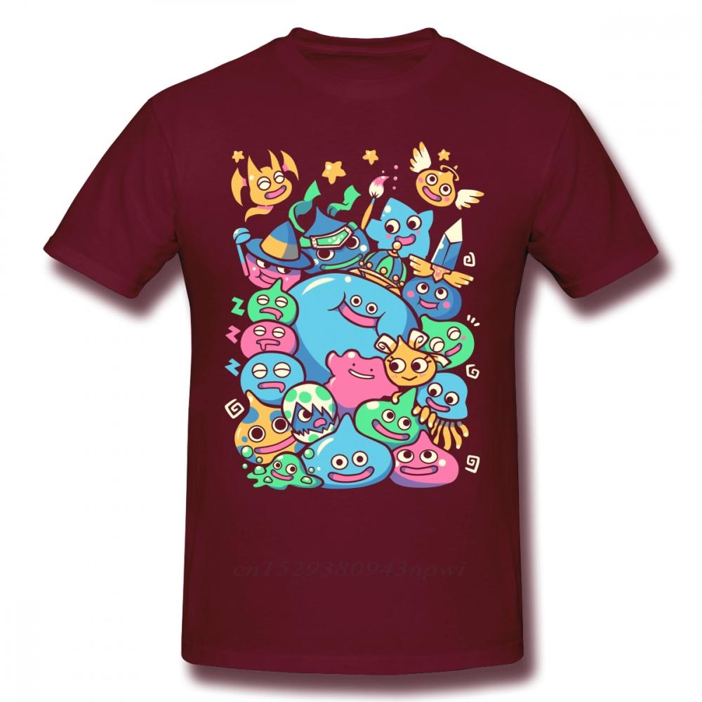 Dragon Quest T Shirt Slime Party TShirt Funny Beach Tee Shirt 100 Cotton Printed Unisex Short Sleeves Oversize Tshirt