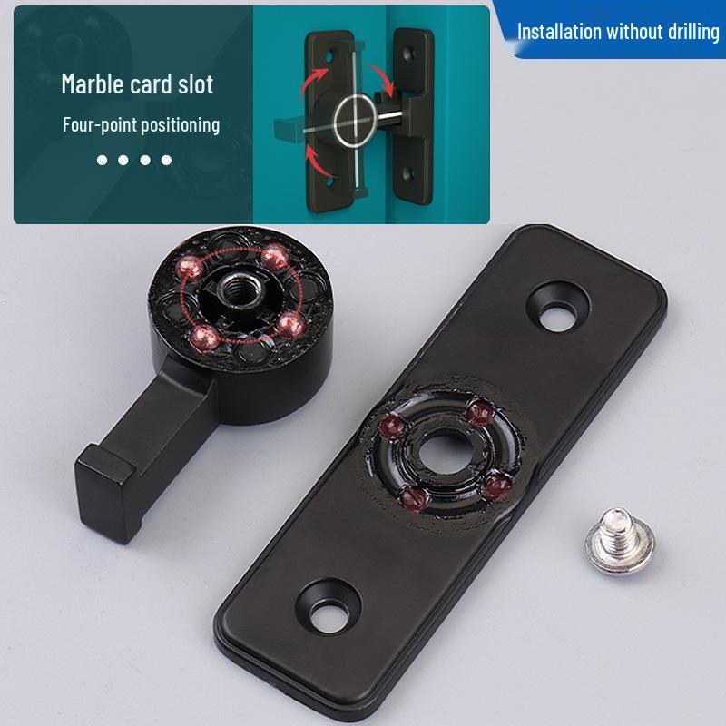 Punch-Free 90° Sliding Door Latch & Lock for Barn, Bathroom, or Toilet Doors