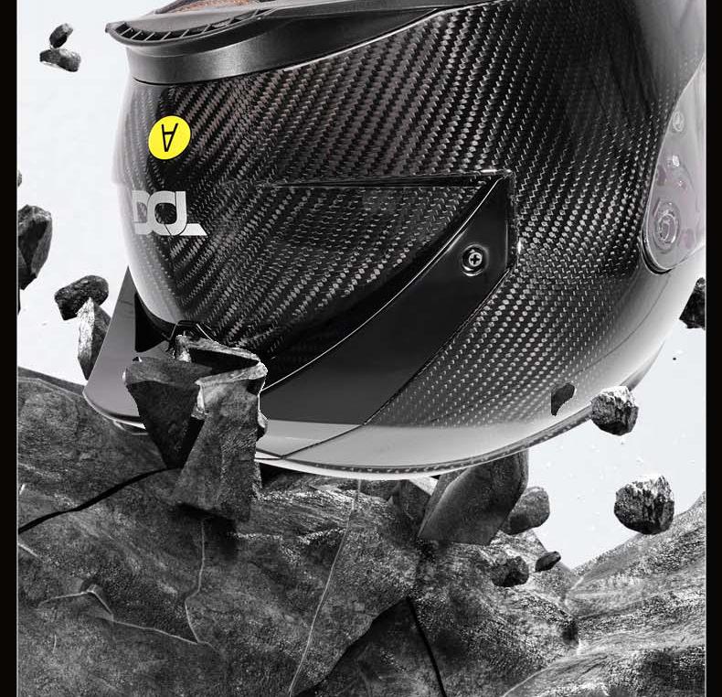 Carbon Fiber Ultra-light Full Face Motorcycle Helmet - Anti-fog, Racing, Unisex