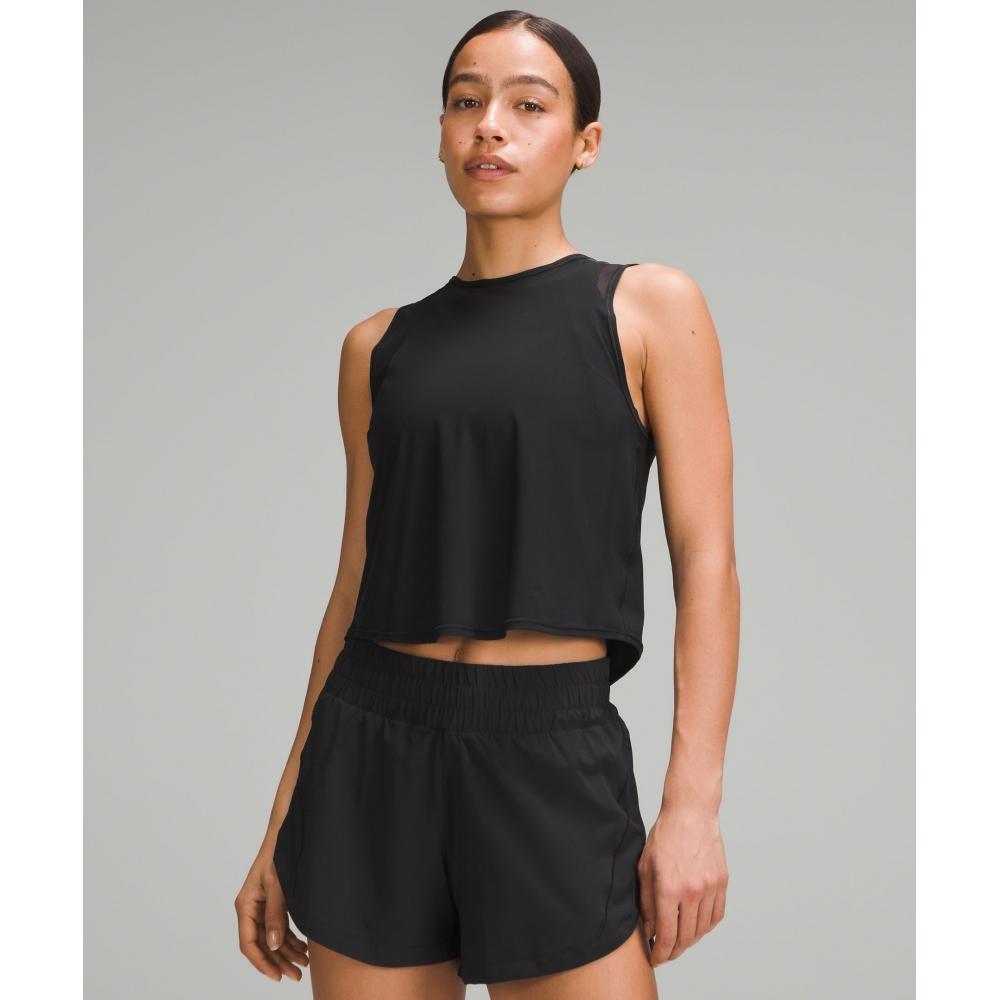 

Lululemon Sculpt Cropped Tank Top Pleated Black 6