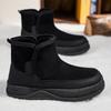 Winter Suede Casual Shoes Men Snow Fashion Ankle Boots Comfortable Fur Platform Cotton Shoes Man High-top Designer Short Boot
