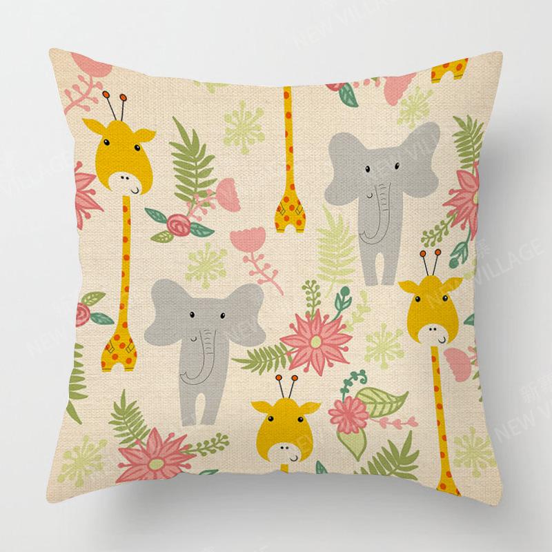 Home Decor Exotic Jungle Animals Pillow Covers For Home Pattern Cushion Cover Suitable For Sofa Bedroom Car Pillow Cover