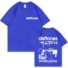 Rock Band Deftones White Pony Double Sided Print T-shirt Men Hip Hop Alternative Metal Oversized Streetwear Male Fashion Tshirt