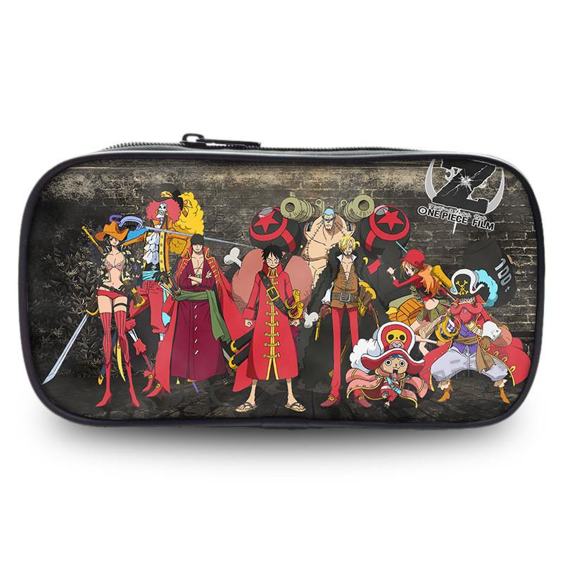 One Piece Luffy Anime Printed Single Layer Stationery Storage Pencil Bag For Students And Office Use