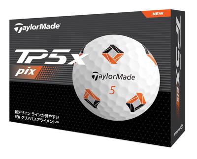 TaylorMade TP5x Pix Series 2024 Golfe Autêntico Japonês 1 Dúzia de Bolas, Produto, (12 bolas)