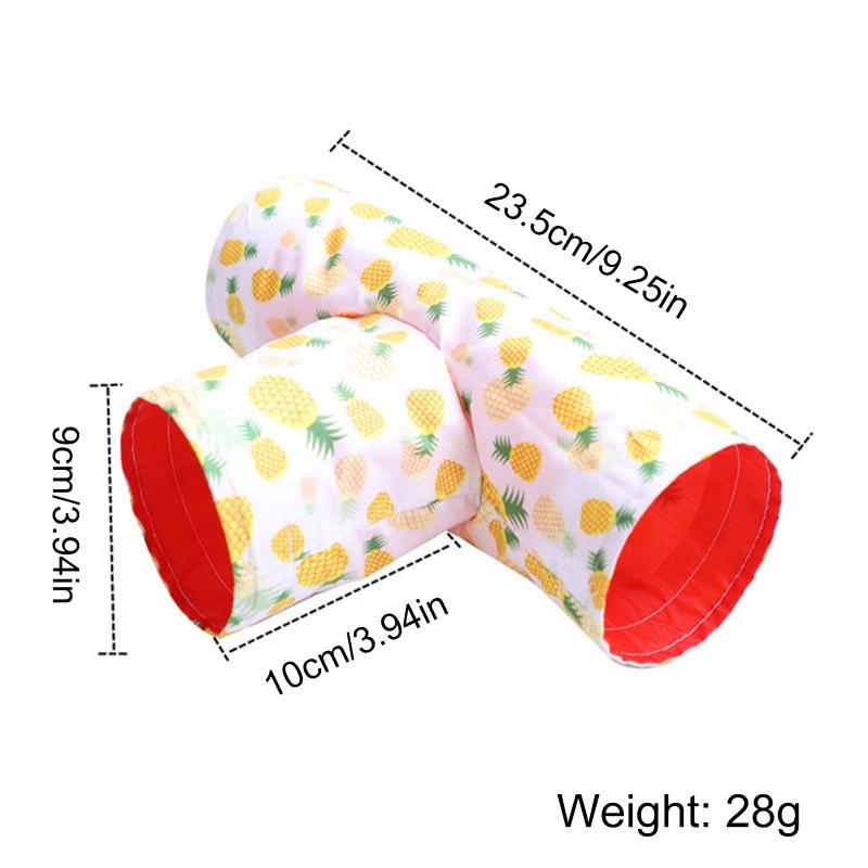 Guinea Pig Cage Hamster Toy Tubes Collapsible and Portable Gift for Pet Durable T-Shape Tunnel-3 Way for Play Tubes Dura