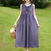 Vestido sin mangas de talla grande para mujer, vestidos largos casuales sueltos, ropa de verano vintage