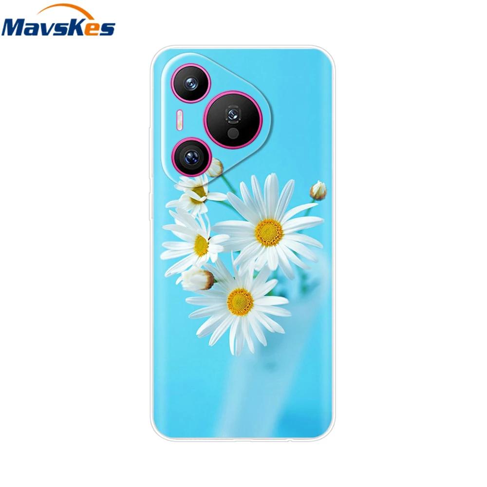 For Huawei Pura 70 Pro Case Pura 70 Clear Back Cover Pretty Girl Bumper Soft TPU Funda For Huawei Pura 70 Pro+ Pura70 Ultra Capa