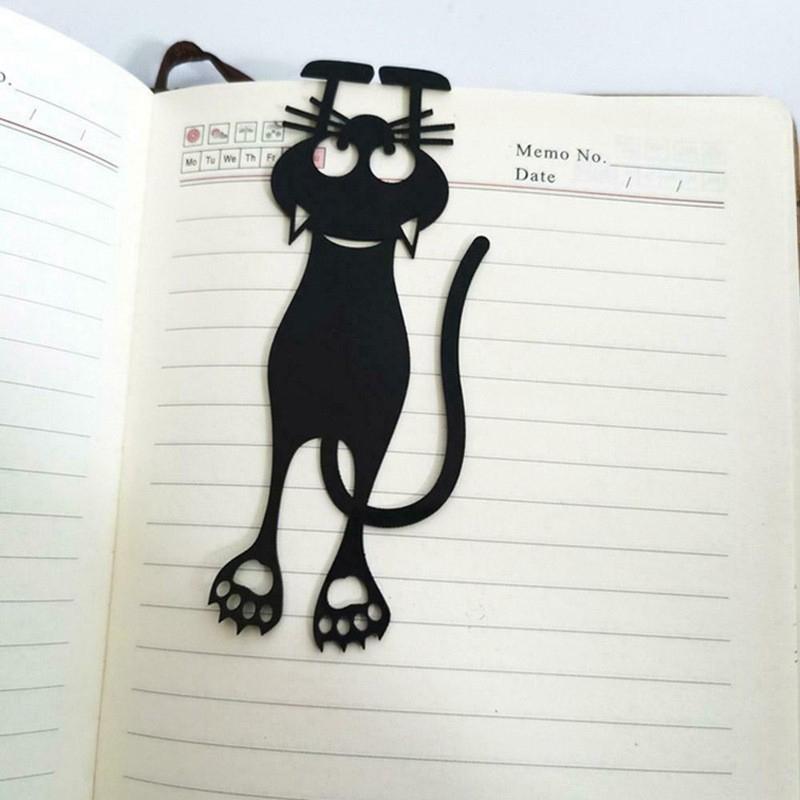 Black Cat Book Bookmark 3D Plastic Three-Dimensional Cute Cat Bookmark
