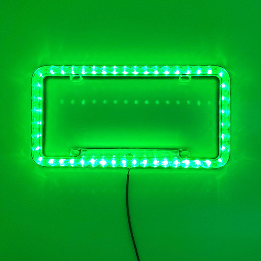 License Plate Frame Light 12V Multicolor LED Flash Lamp Front Rear License Frame Holder For Auto Truck Vehicles Car Accessories