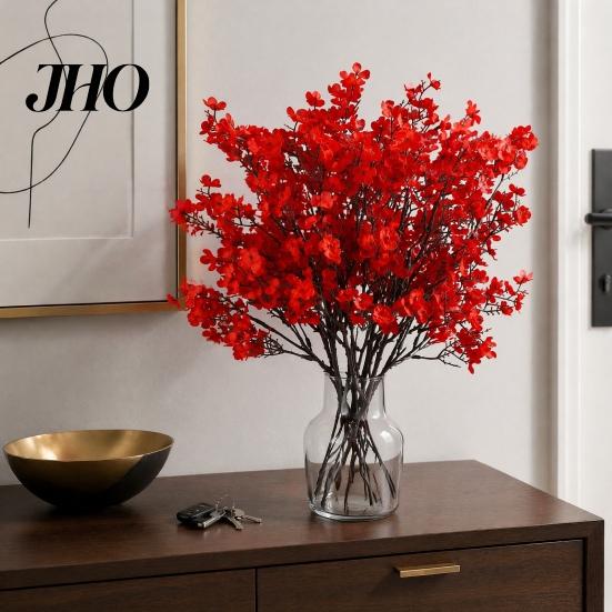 Fall Decor for Offices Artificial Flowers Indoor Outdoor Decor, Weatherproof Autumn Floral with Flexible Stems Arrangements Home Office Table