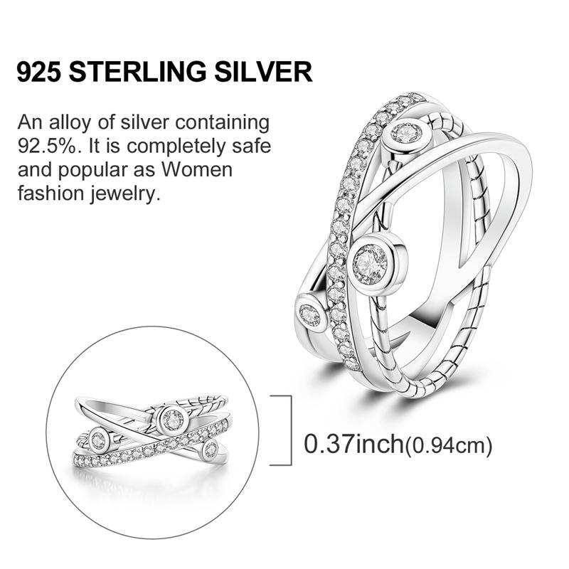 New 925 Silver Rings Zircon Sparkling CZ Rings Rings For Women Original Wedding Fine Jewelry Accessories Gifts
