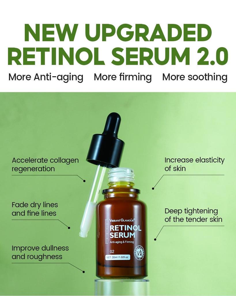 VIBRANT GLAMOUR Retinol Facial Serum - Moisturizing & Hydrating Retinol Serum