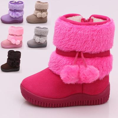 Cute Girls Thick Snow BootsChildren Winter Comfortable Thick Warm Kids Boys Boots Princess Shoes