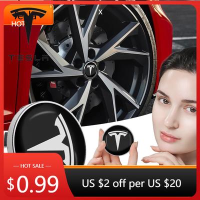 Autoaufkleber Für Tesla Model 3 Y S X Personalisierte Zubehörteile 4 Stück 56mm 60mm Auto Radnaben Kappe Reifenkappen Felgenabdeckung Aufkleber