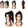 High-temperature Fiber Black Red Gradient Wig Perfect For Anime And Cosplay Fans