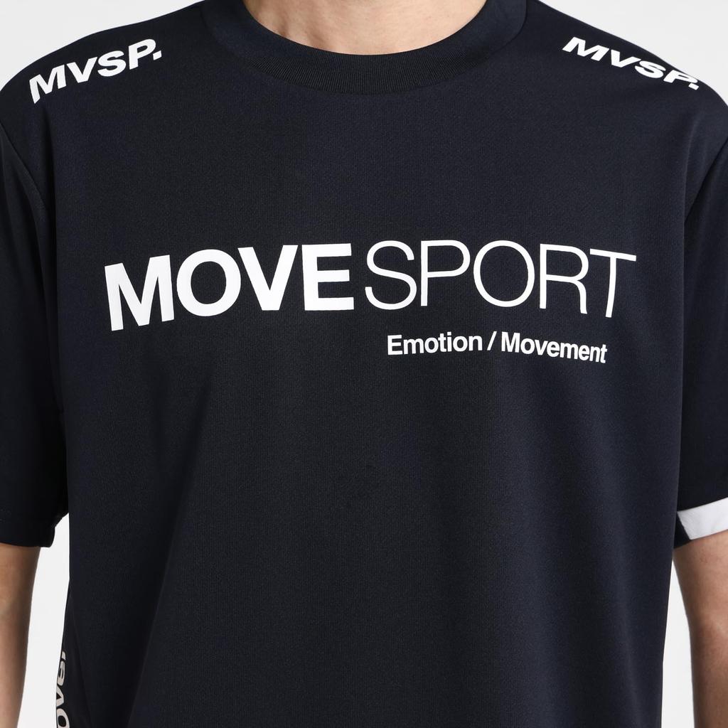 Move Sports Descente Short Sleeve Crew Neck Stretch Training NV00 Men's T-Shirt (EC Exclusive), Moisture-Wicking, Quick-Drying, Shirt, (ST5SHTZ1MB)