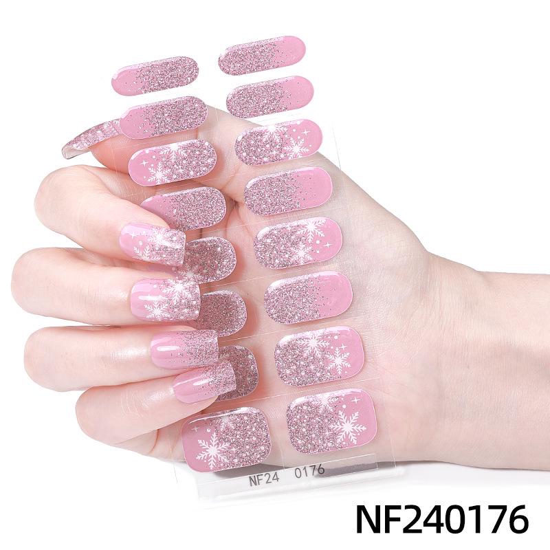 Europäische und amerikanische Weihnachten 3D Niedliche Cartoon Gel Nagelsticker für Kinder - Wasserdicht und halbgehärtet