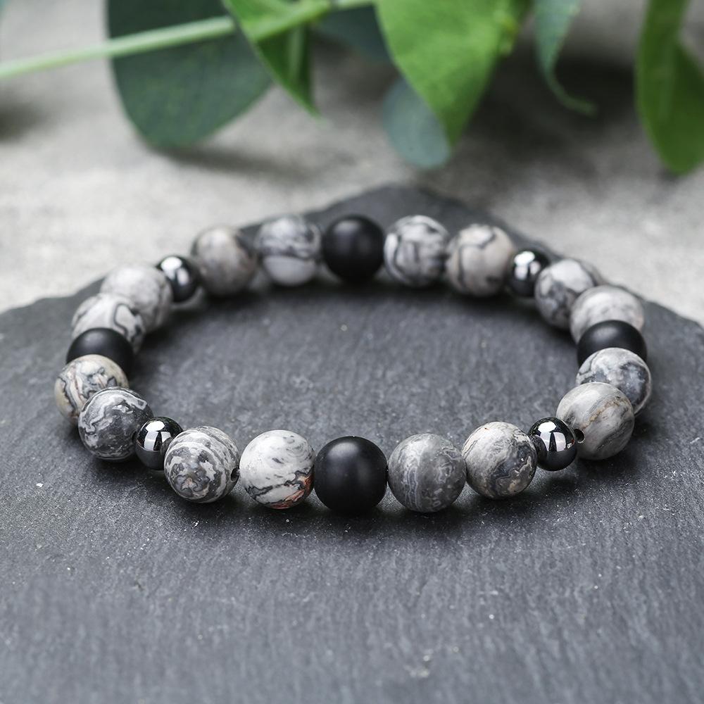 JYL TS Bracelet  Men's Volcanic Style Braided Design Fosters Stability