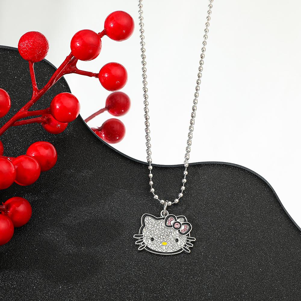 Sanrio Hello Kitty Necklace Fashion Anime Figure Hello Kitty Pendant Necklace for Student Birthday Party Jewelry Gifts