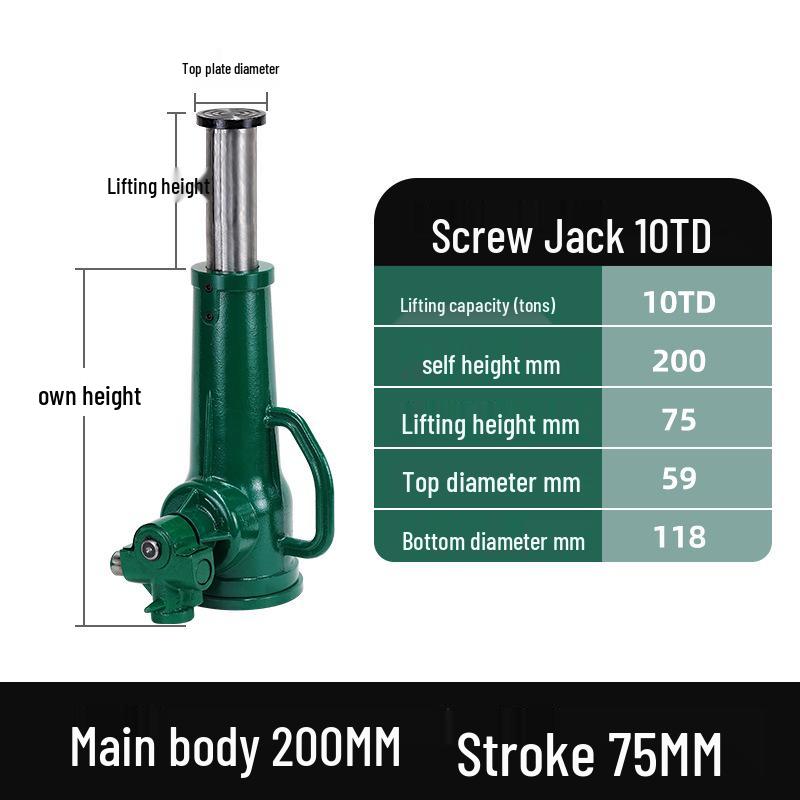 Gato de husillo: Manivela de Bajo Perfil, Engranaje Vertical, Capacidades de Carga Superior: 5T, 8T, 10T, 20T, 32T, 50T.