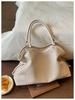 Korean Style Woven Texture Tote Bag: 2026 Fashion Versatile Shoulder Bag, Lazy Style, Large Capacity for Women.