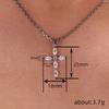 Huitan Exquisite Cross Shaped Pendant Necklace for Women Inlaid Sparkling Crystal Cubic Zirconia Daily Party Statement Jewelry