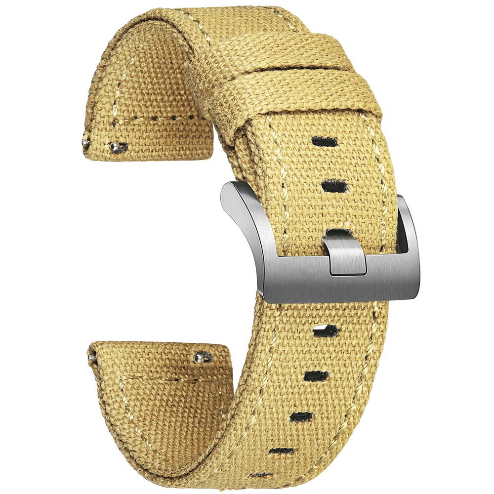 

Hemsut Higher Quality Canvas Watch Bands Quick Release 18mm 20mm 22mm 24mm Wrist Straps For Man Women 24mm