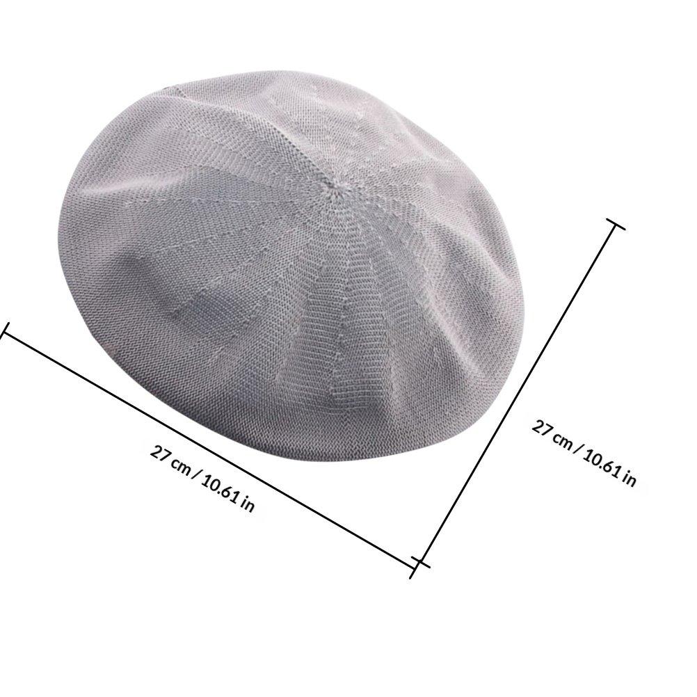 Beret Hat Black for Women Lightweight Warm Breathable Stylish Portable Sun Protection Painter Cap All-Match Summer Spring Fall