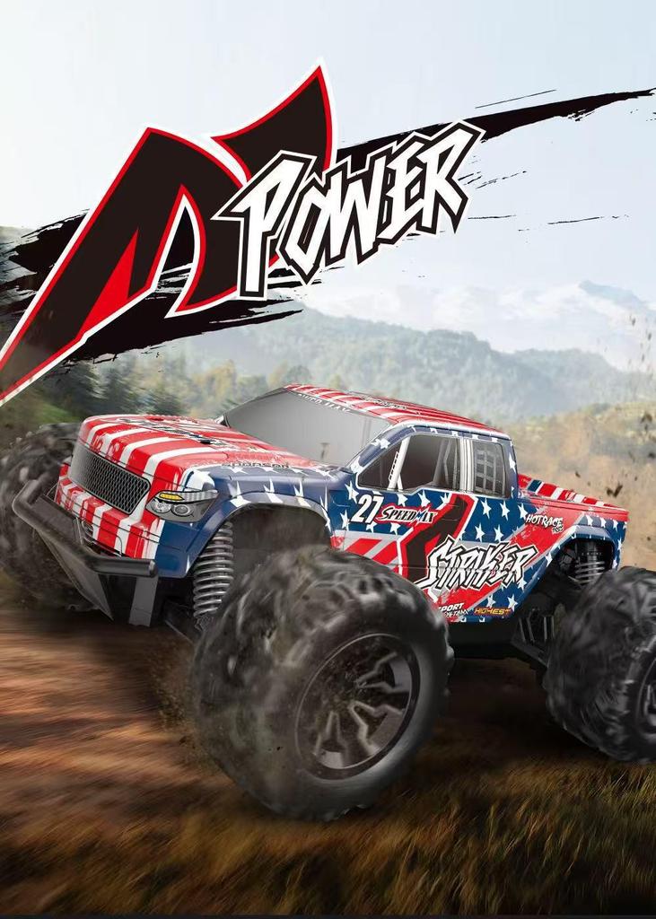 Remote Control 1:20 4WD Off-Road Big Foot Racing Car, High-Speed Climbing Toy, 2.4G