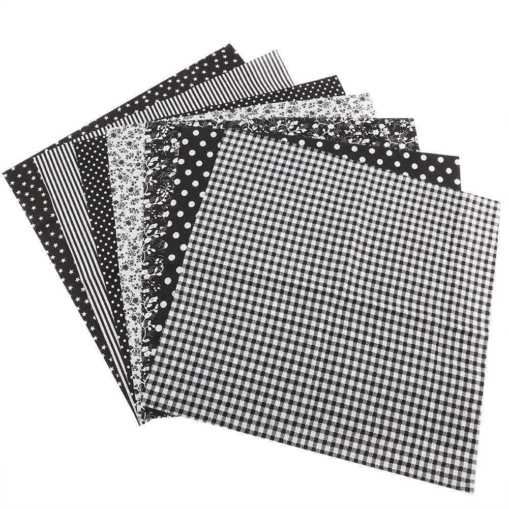 

7pcs 25*25cm Cotton Fabric DIY Assorted Squares Pre Cut Beddding Suite Quarters Bundle