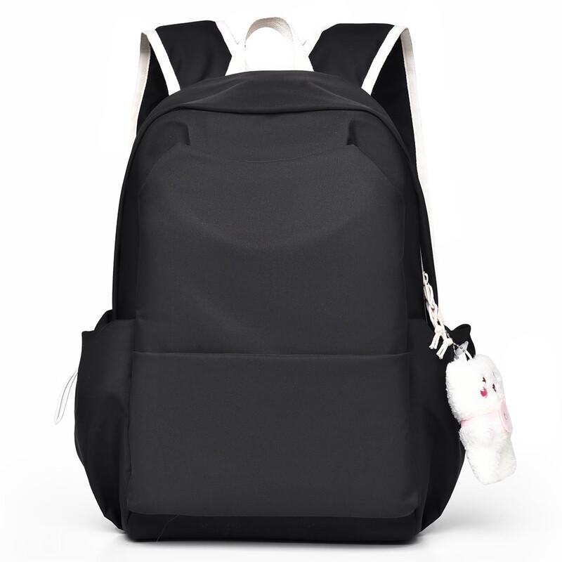 Li Shen Color-block Backpack with Charm